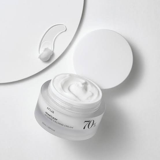 Anua 70% Extract Heartleaf intense Calming Cream.