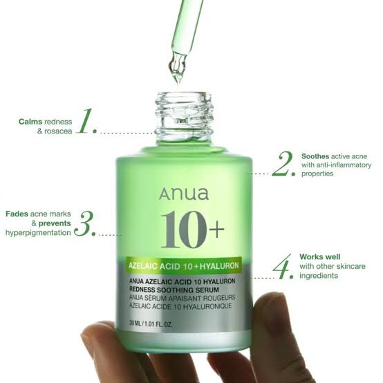 ANUA Azelaic 10 + Hyaluron Redness Soothing Serum (30ml)